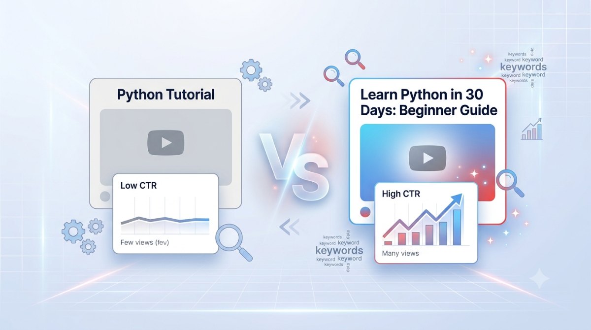 youtube title ctr comparison