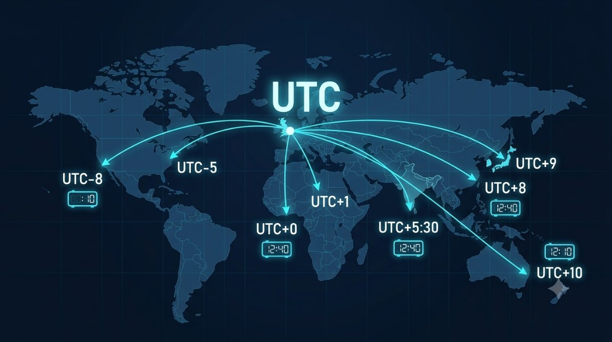 utc world time offset map