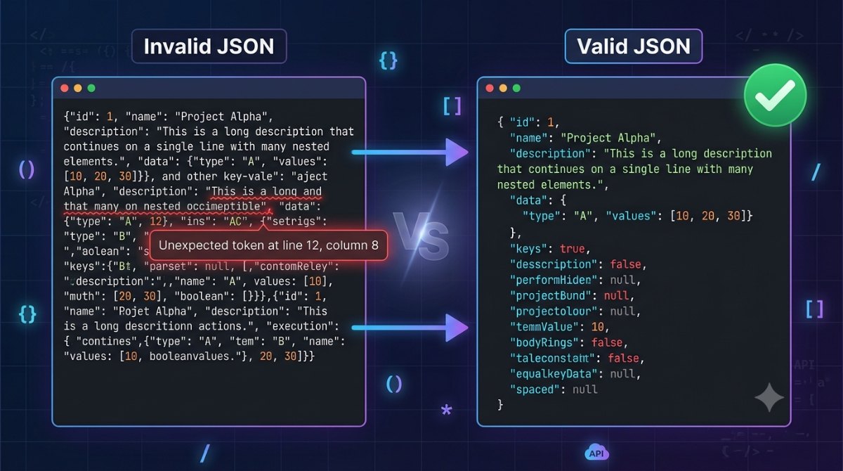 json error highlighting