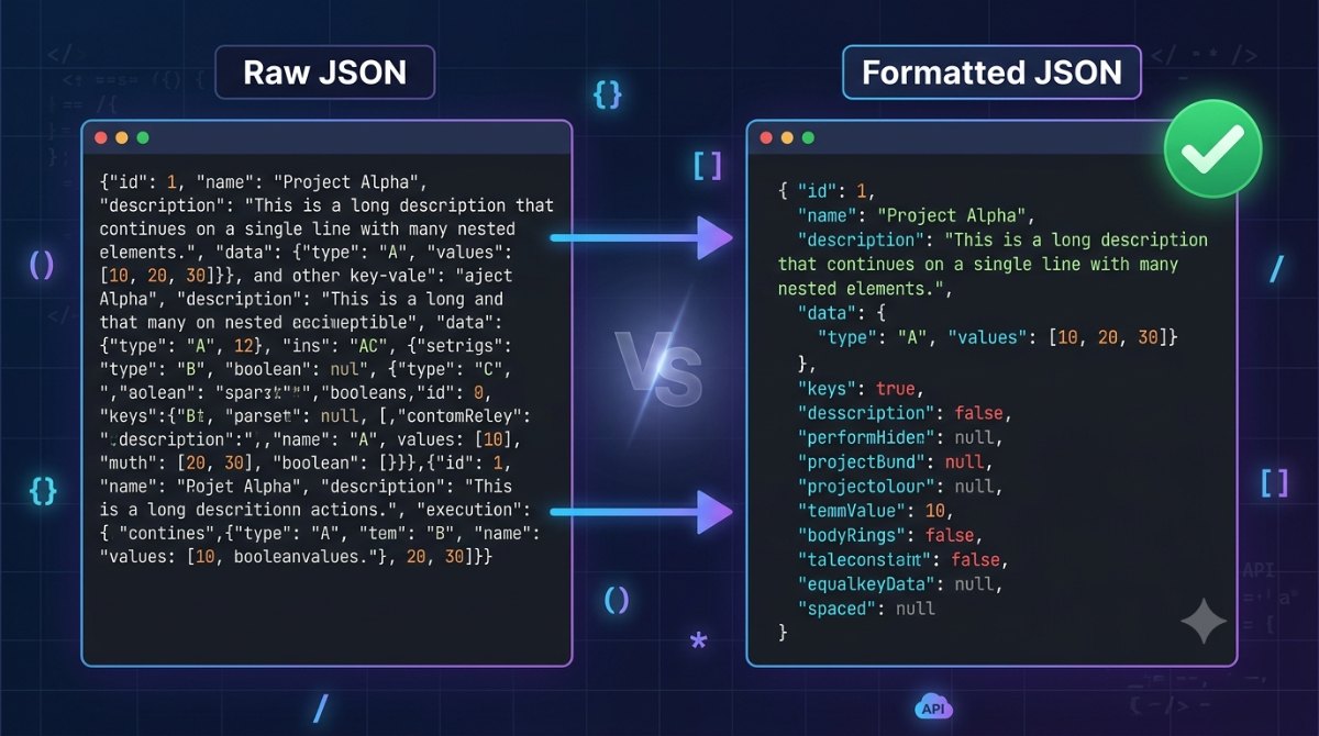 raw vs formatted json